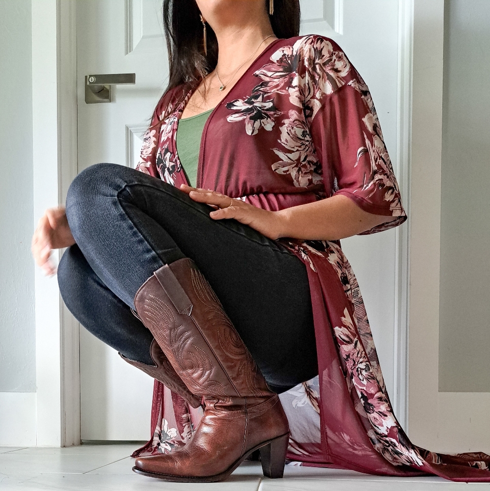 Guess Maxi top, XS, burgundy